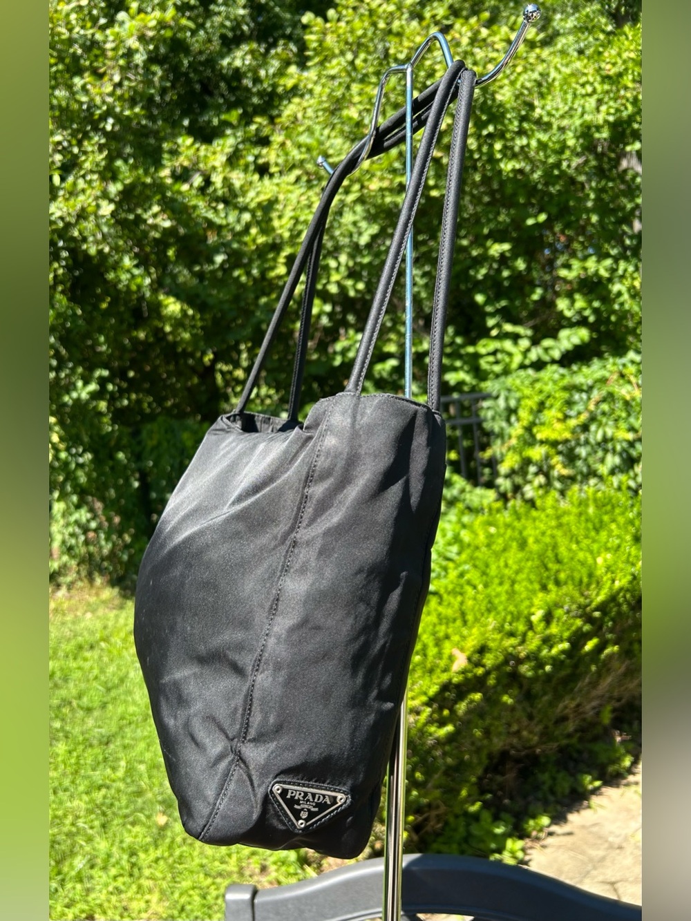 Prada Tessuto Black Nylon Tote Bag in Good Condition